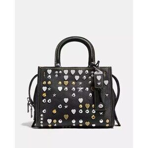 Coach 1941 Rogue 25 Rivet Beatnik Stud Black Bag - Euc